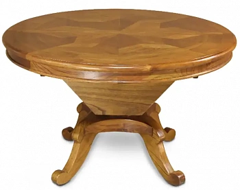 Стол обеденный круглый раскладной  MSU334  CTU01 купить в интернет магазине Мебель из массива. Звоните +7 495 961-63-63 Столы обеденные из Индонезии