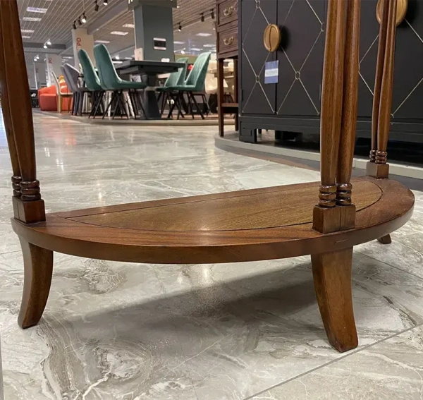 Консоль полукруглая с ящиком МИГ410 YHTHB-M купить в интернет магазине Мебель из массива. Звоните +7 495 961-63-63 Мебель Индонезии