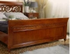 Кровать с резным изголовьем "Бурбон" Слоновая кость BJ202_4  купить в интернет магазине Мебель из массива. Звоните +7 495 961-63-63 Кровати из массива дерева