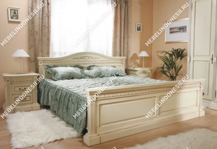 Кровать 160 "Венеция" Орех 762  купить в интернет магазине Мебель из массива. Звоните +7 495 961-63-63 Румынская мебель
