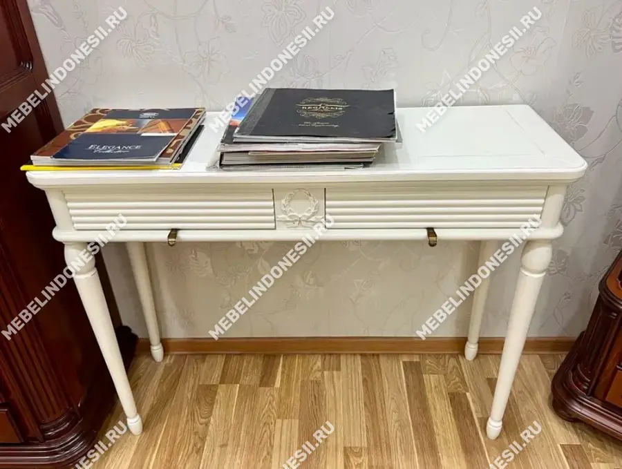 Консоль "Мария Сильва" Слоновая кость MS916  купить в интернет магазине Мебель из массива. Звоните +7 495 961-63-63 Столики консоли из массива дерева