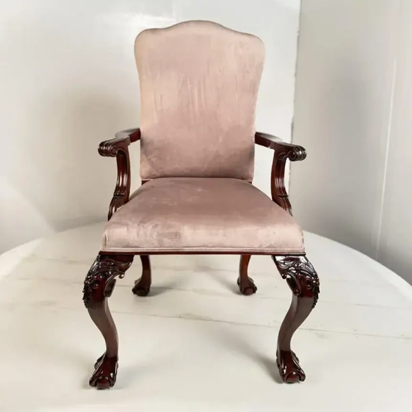Стул с подлокотниками в стиле Чиппендейл MSMU.527 NP04 купить в интернет магазине Мебель из массива. Звоните +7 495 961-63-63 Мебель Индонезии