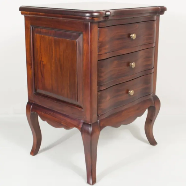Тумба прикроватная с 3 ящиками MSM.228 26904 купить в интернет магазине Мебель из массива. Звоните +7 495 961-63-63 Мебель Индонезии